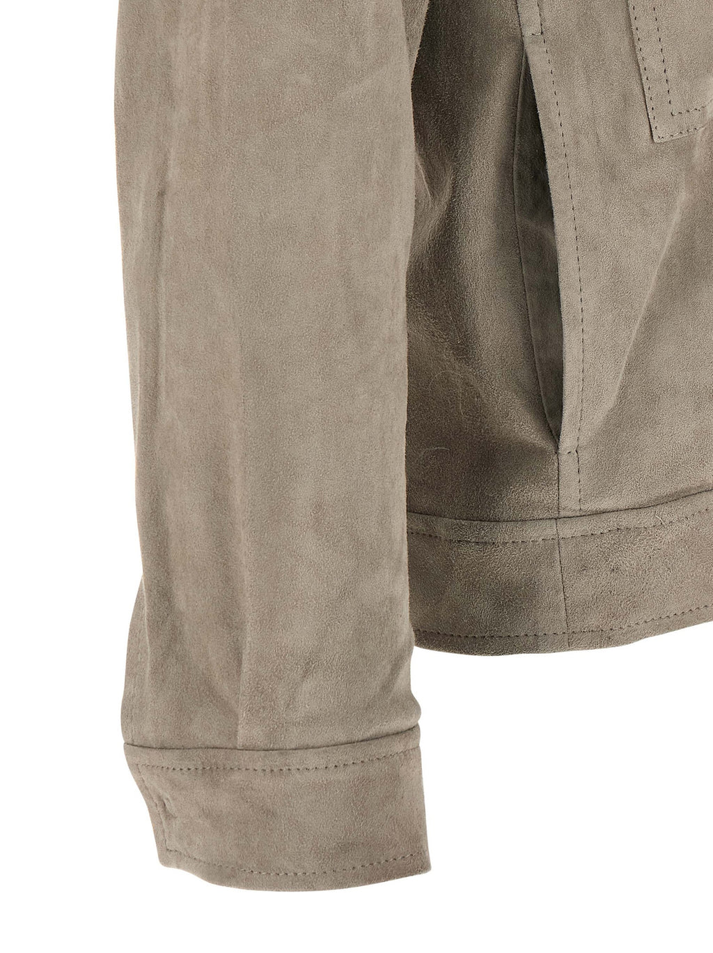 Gray Lamb Leather Leather Jacket