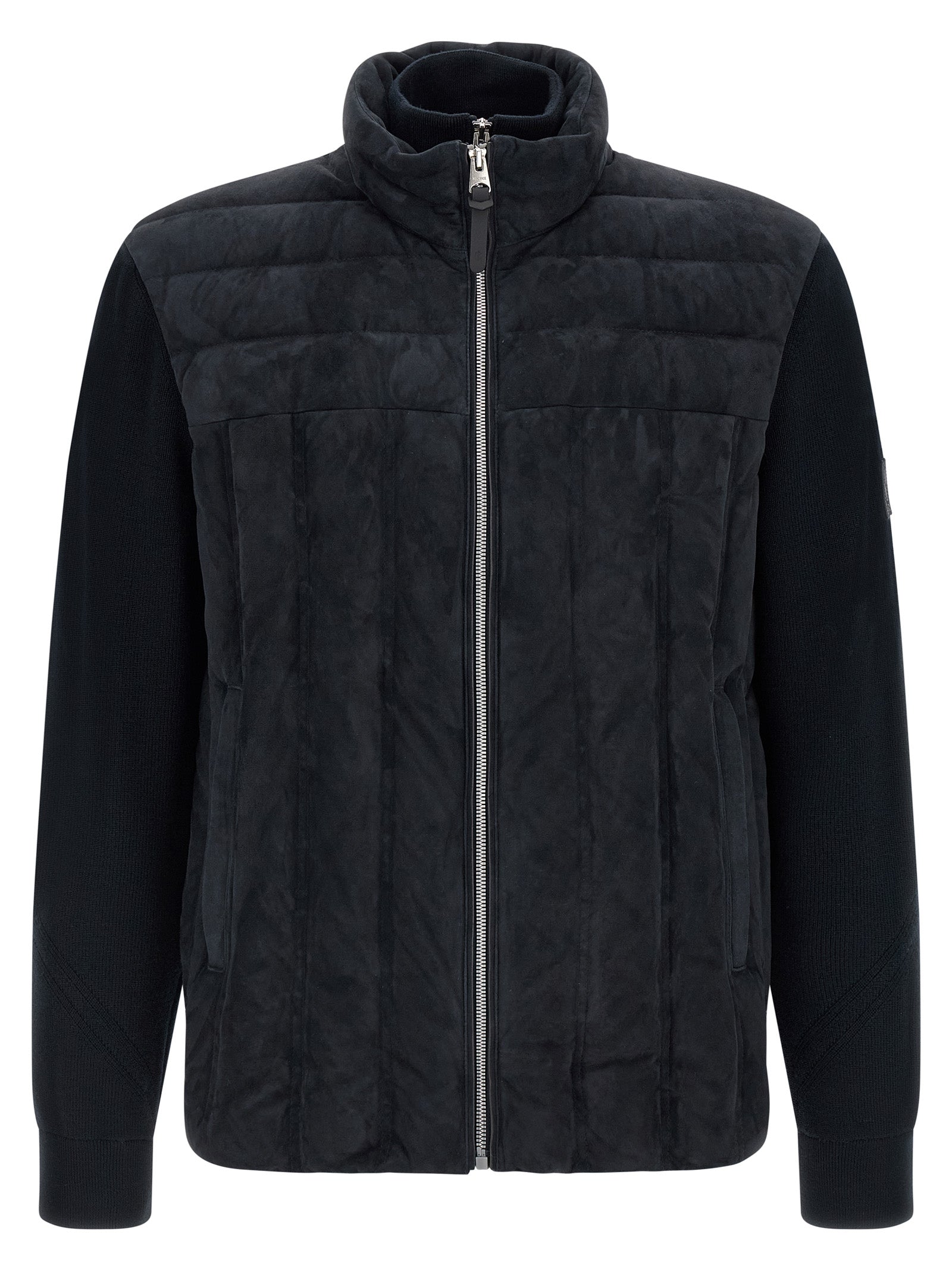 Blue Virgin Wool Full-Length Jacket