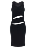 Black Organic Cotton Short Dress
