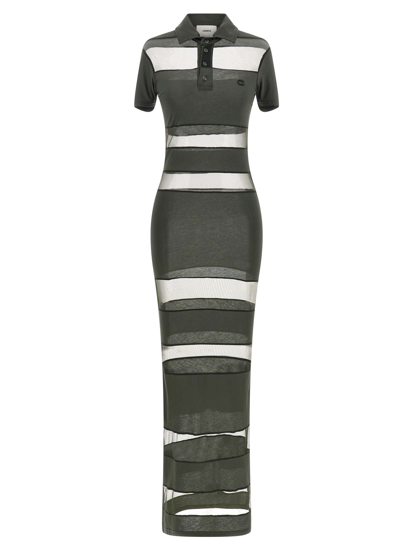 Bicolor Cotton Long Dress