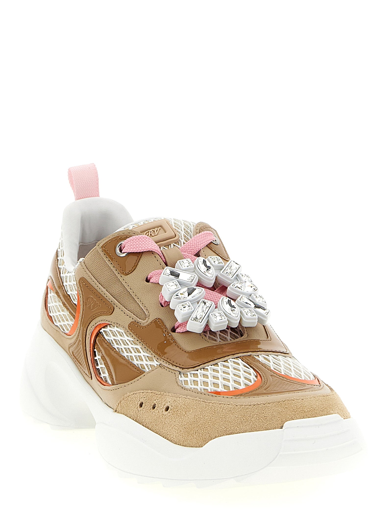 Beige Calfskin Athletic Sneakers