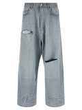 Blue Cotton Relaxed Fit Jeans