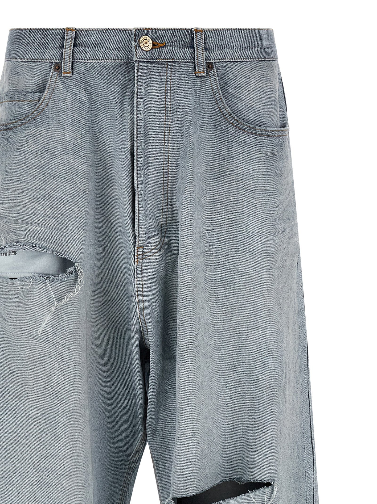 Blue Cotton Relaxed Fit Jeans