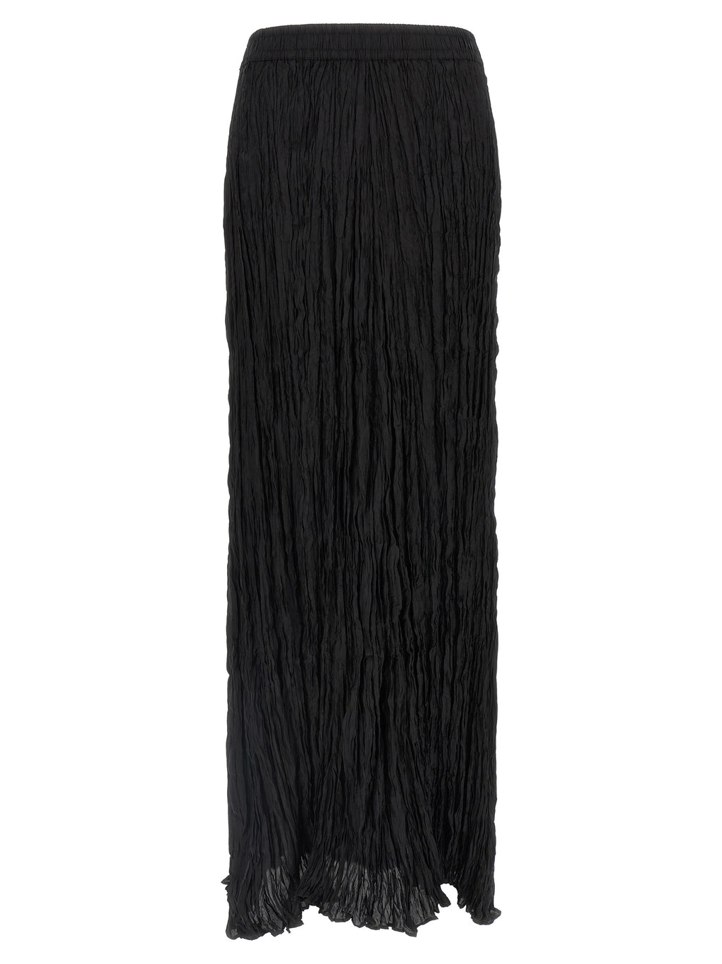 Black Silk Mini Skirt