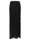 Black Silk Mini Skirt