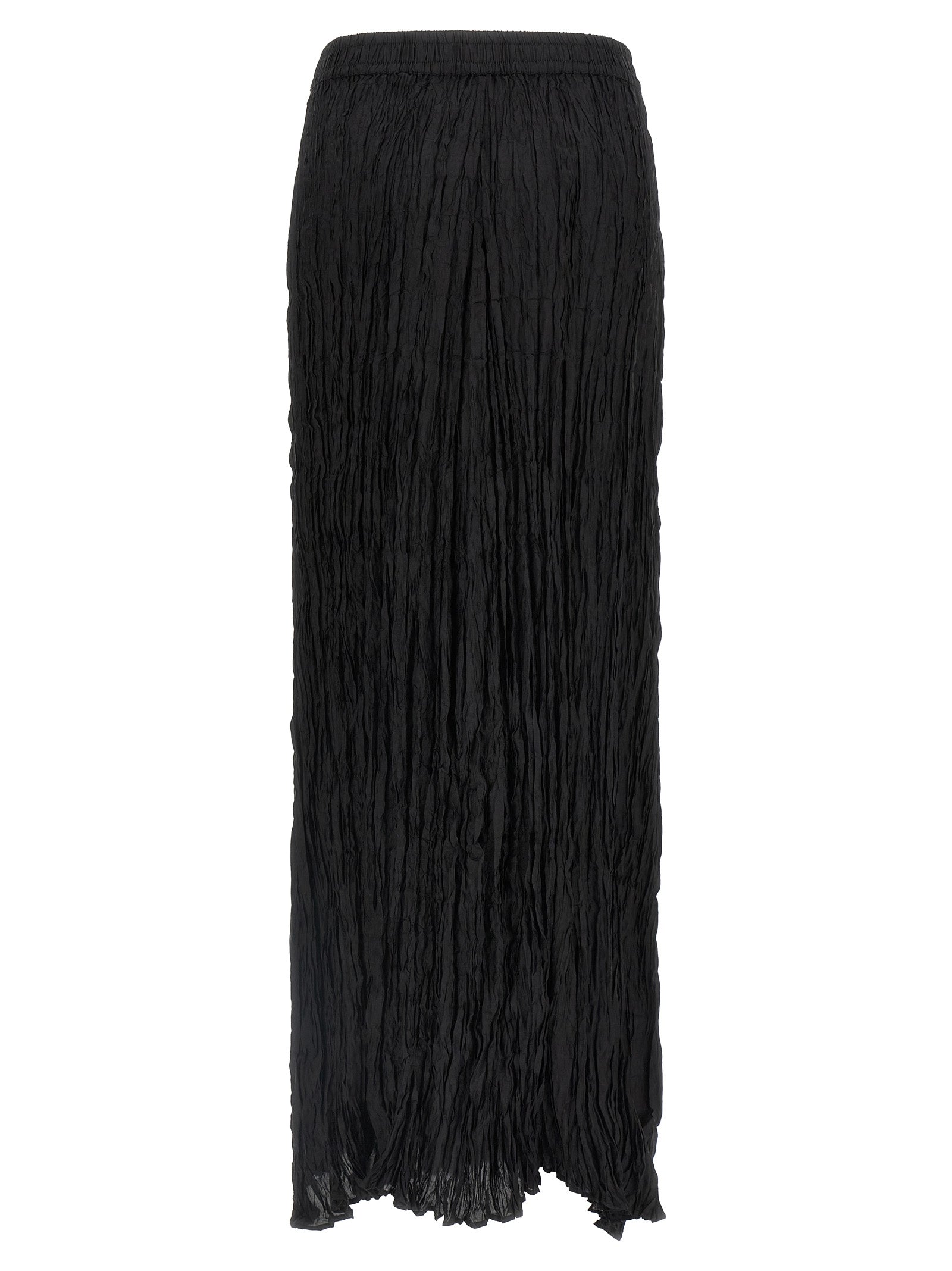 Black Silk Mini Skirt
