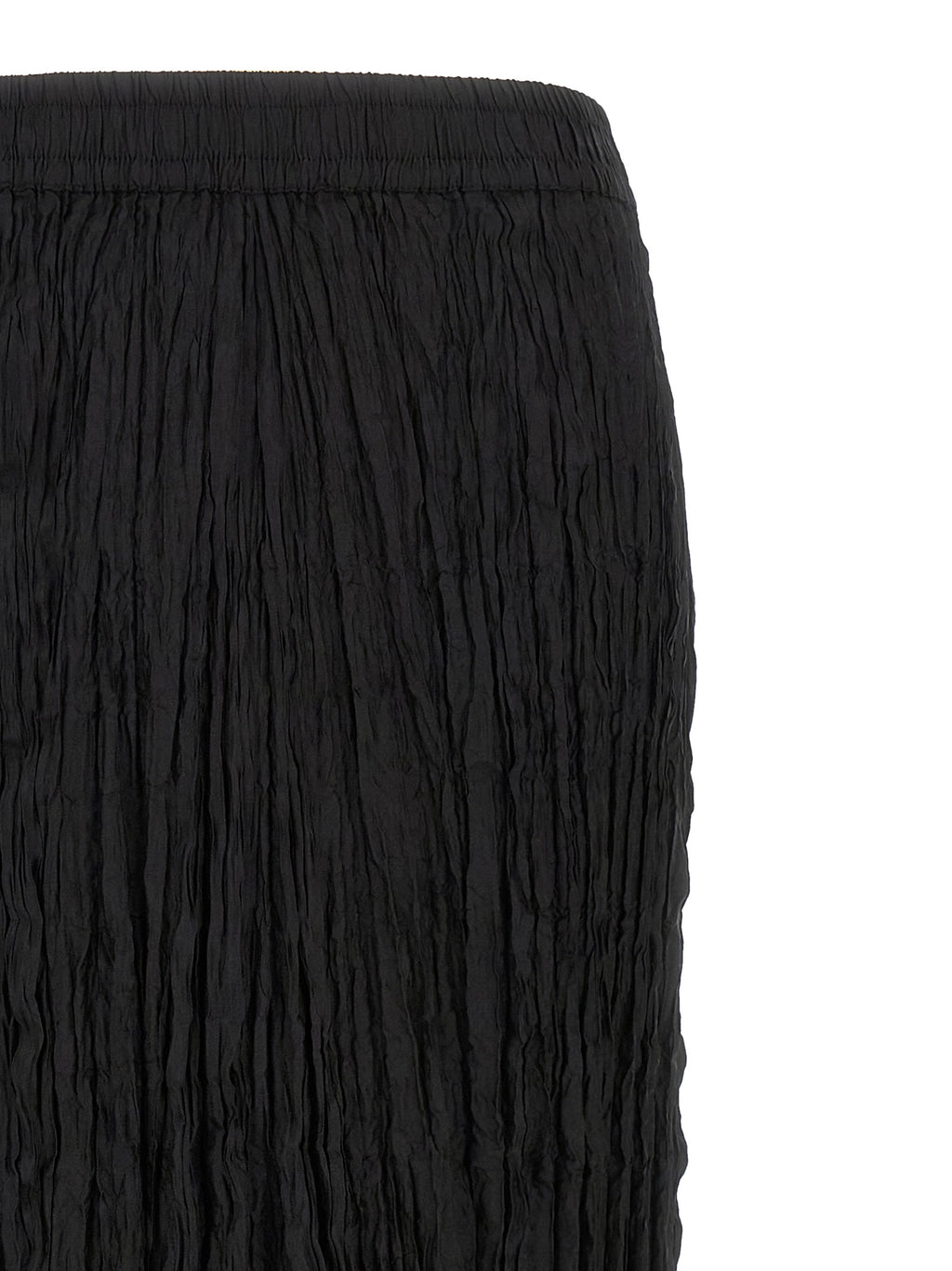 Black Silk Mini Skirt