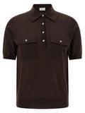 Brown Wool Polo Shirt