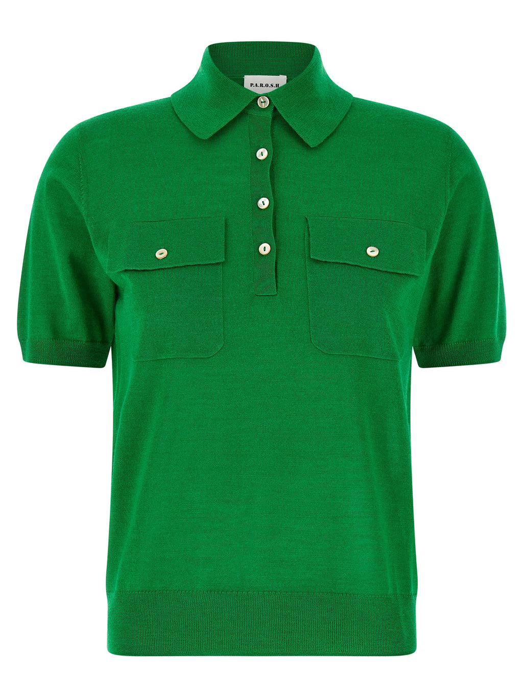 Bicolor Wool Polo Shirt