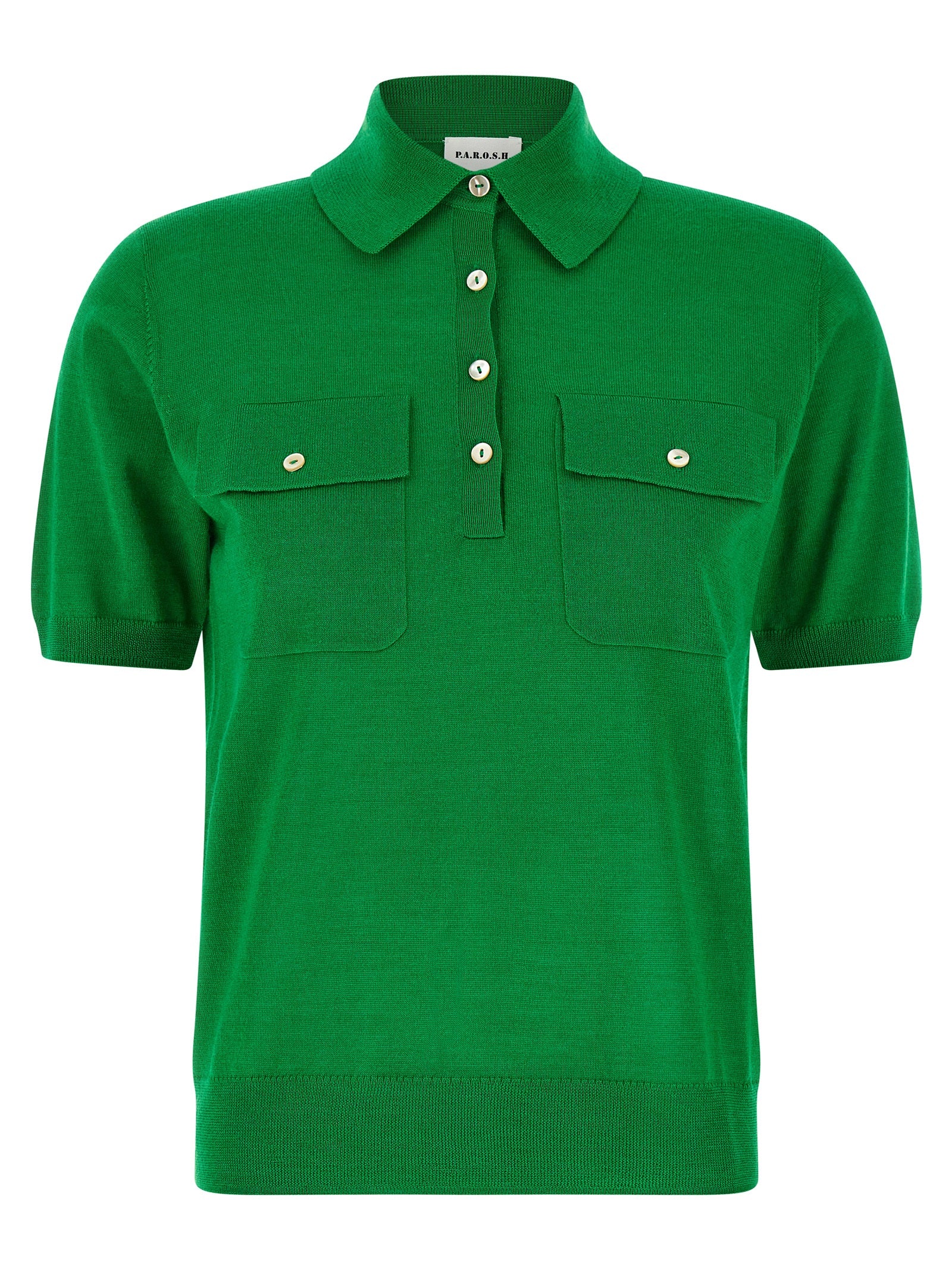 Bicolor Wool Polo Shirt