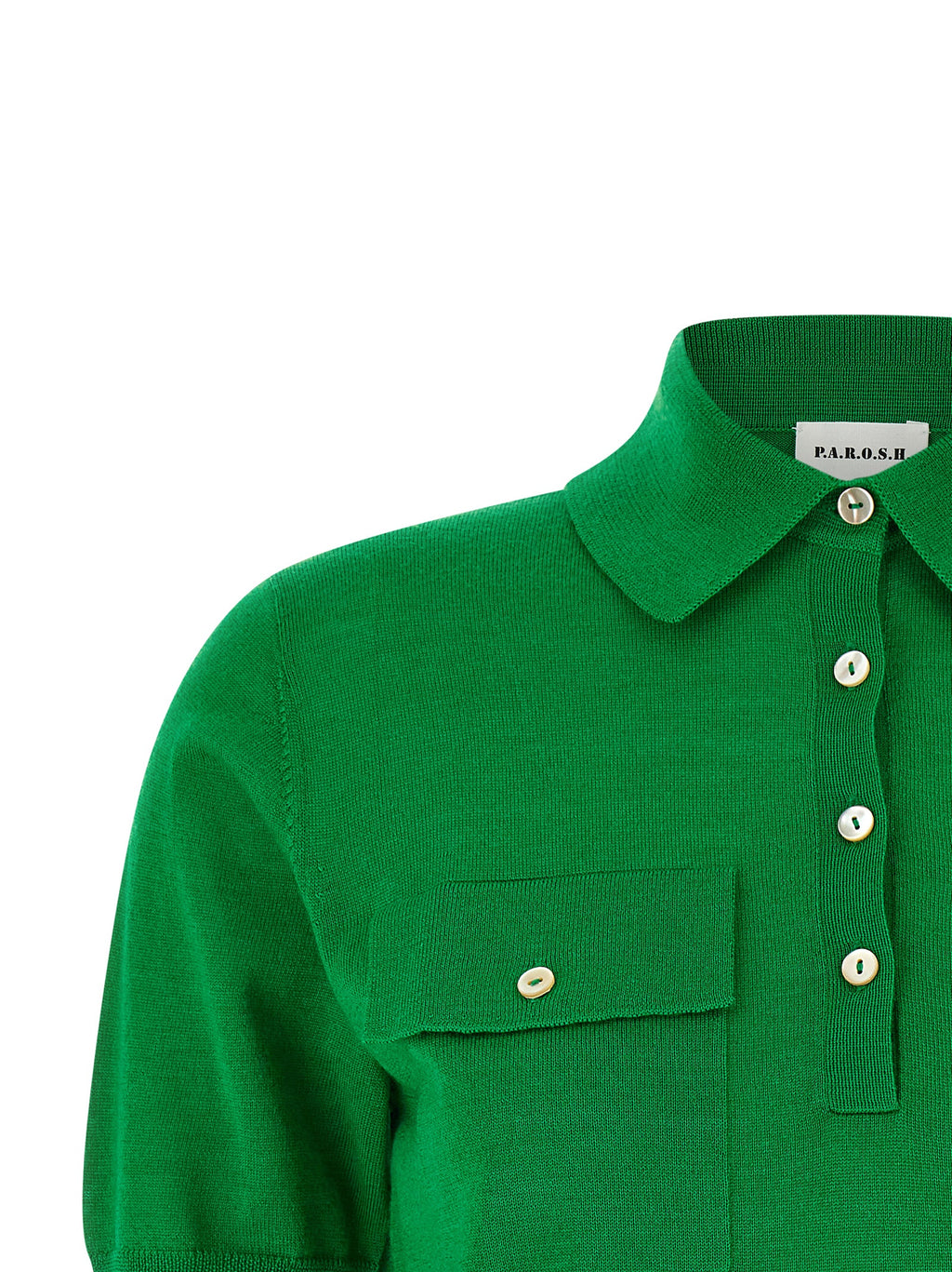 Bicolor Wool Polo Shirt