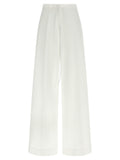 White Cotton Casual Pants