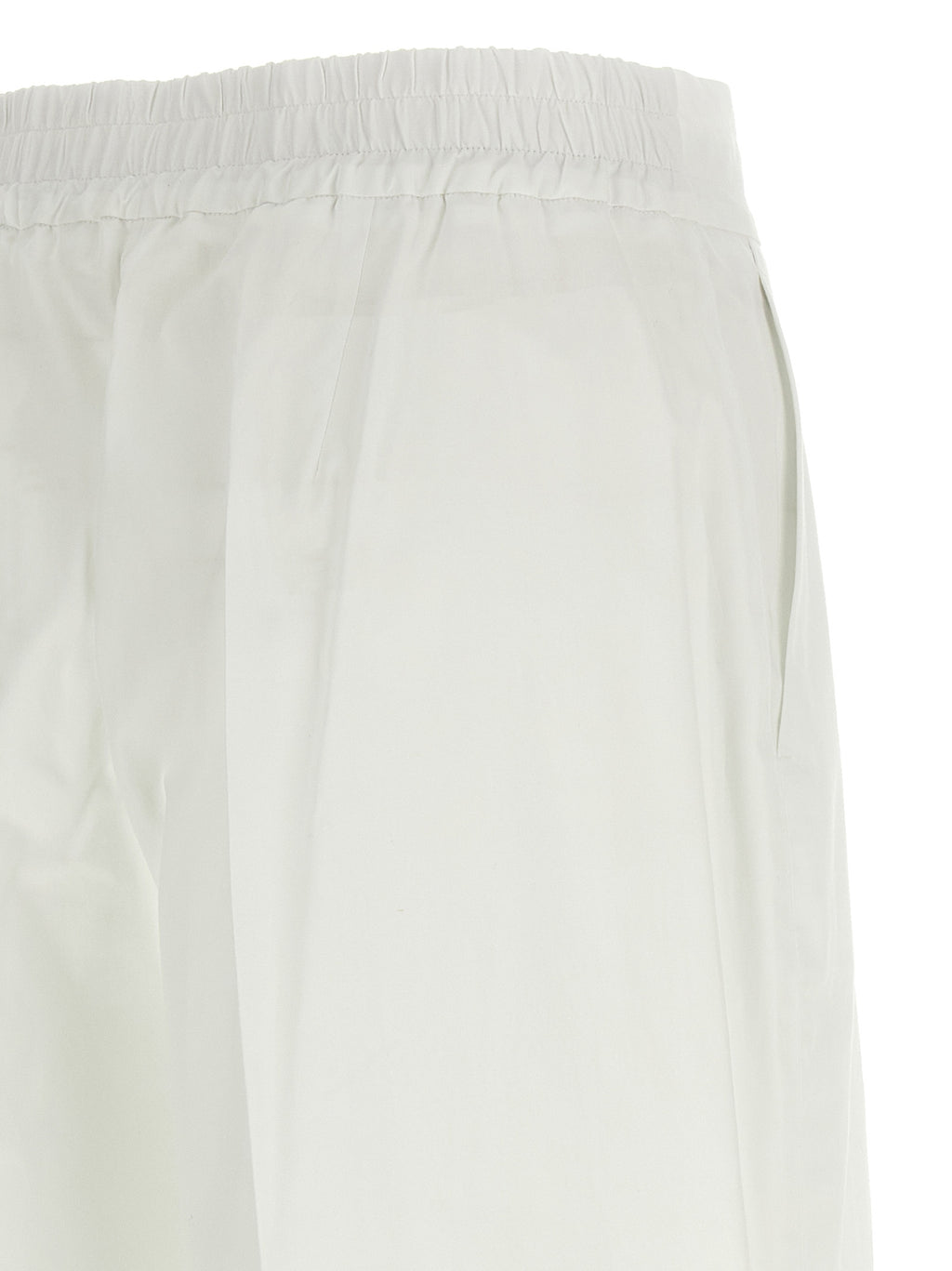 White Cotton Casual Pants