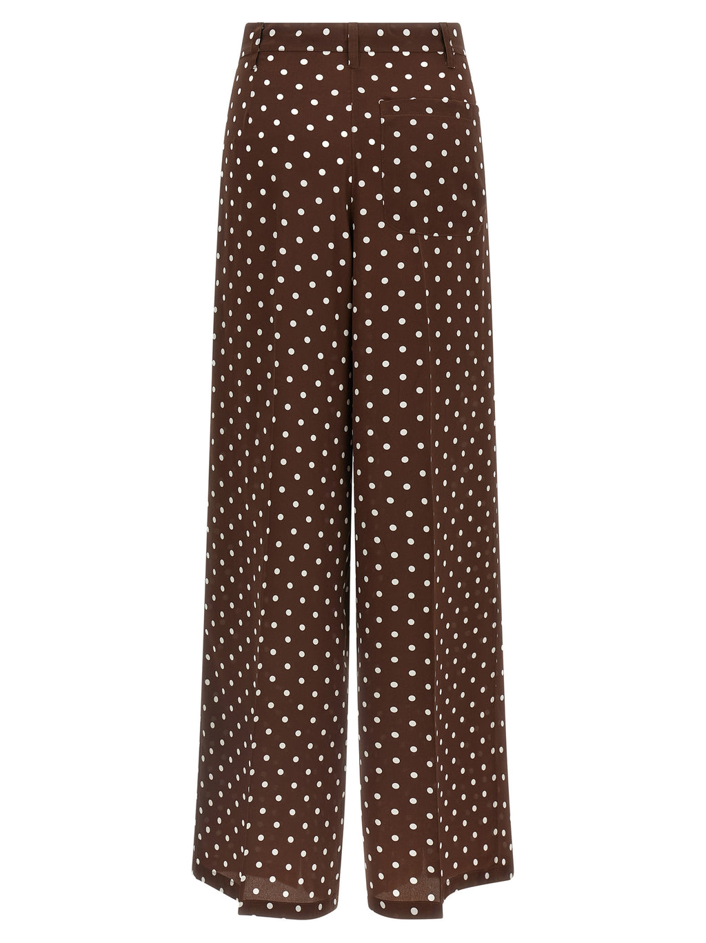 Brown Silk Casual Pants
