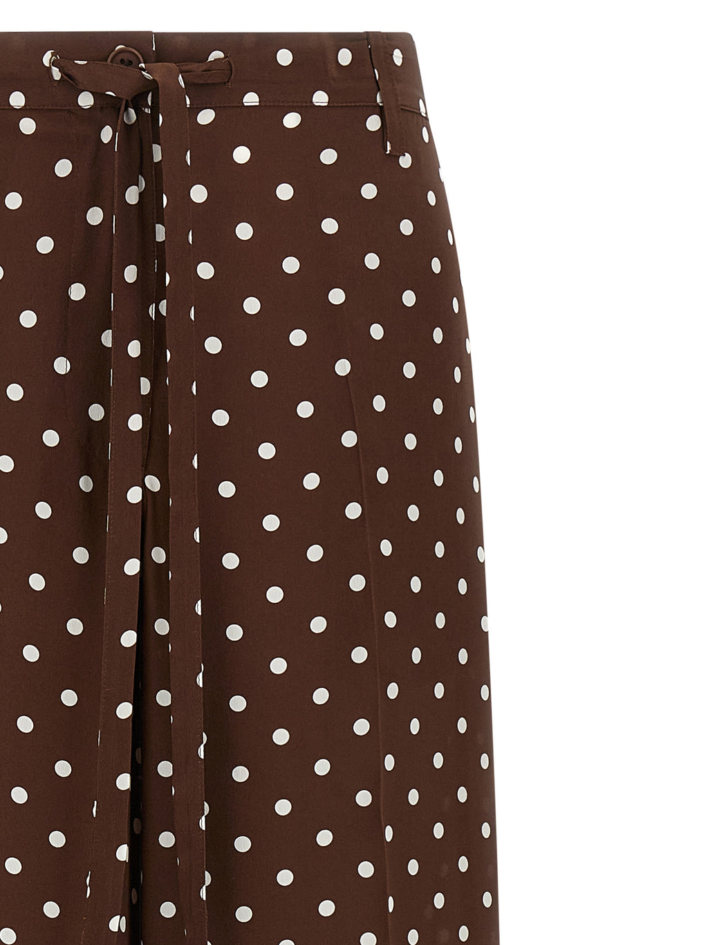 Brown Silk Casual Pants