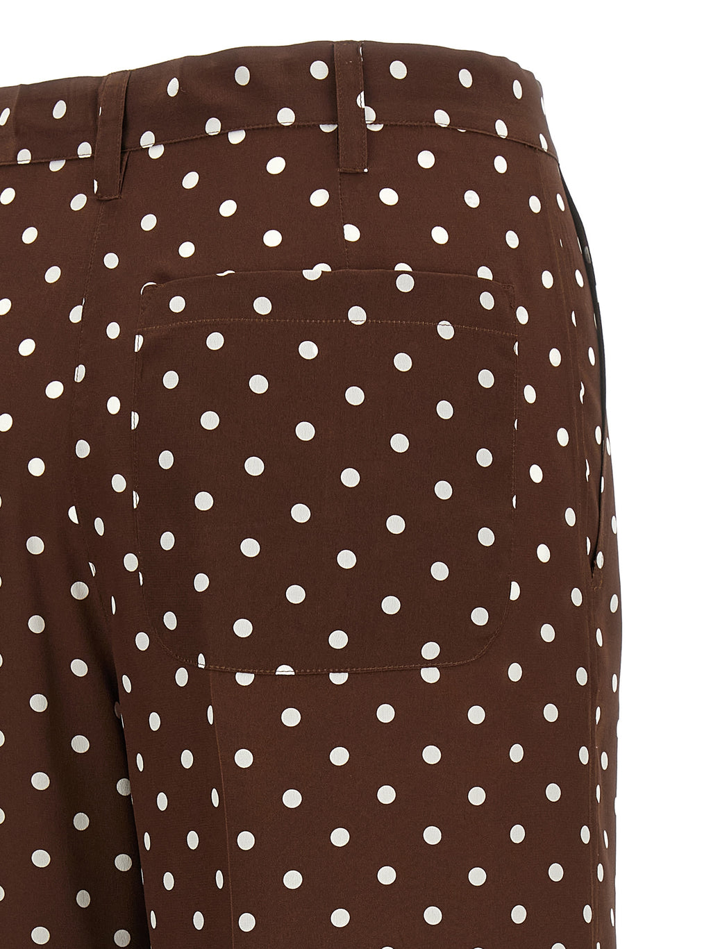 Brown Silk Casual Pants