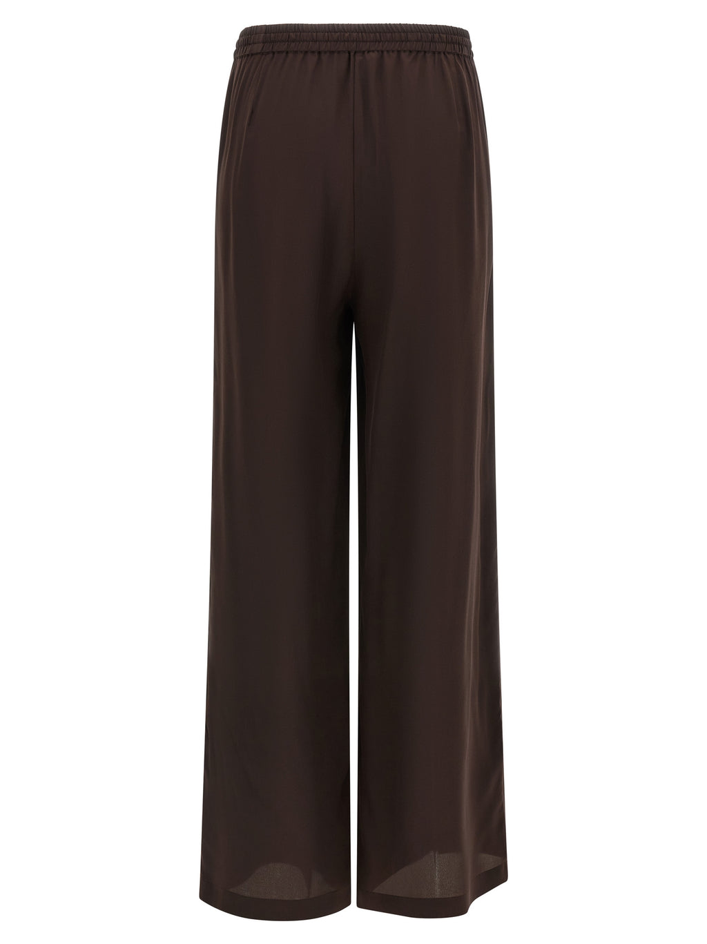 Brown Silk Casual Pants