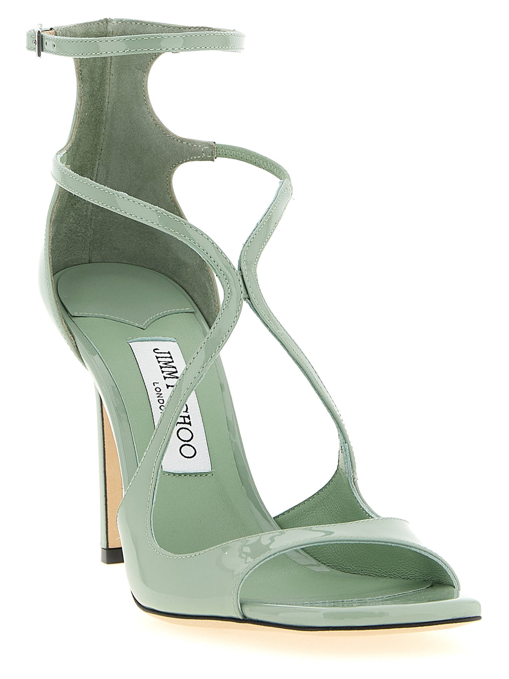 Bicolor Leather Stiletto Heel Sandals