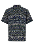 Blue Cotton Polo Shirt