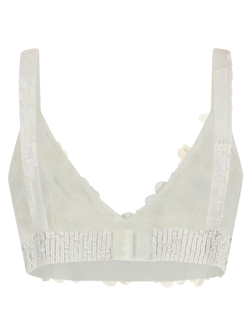 White Polyamide Tank Tops