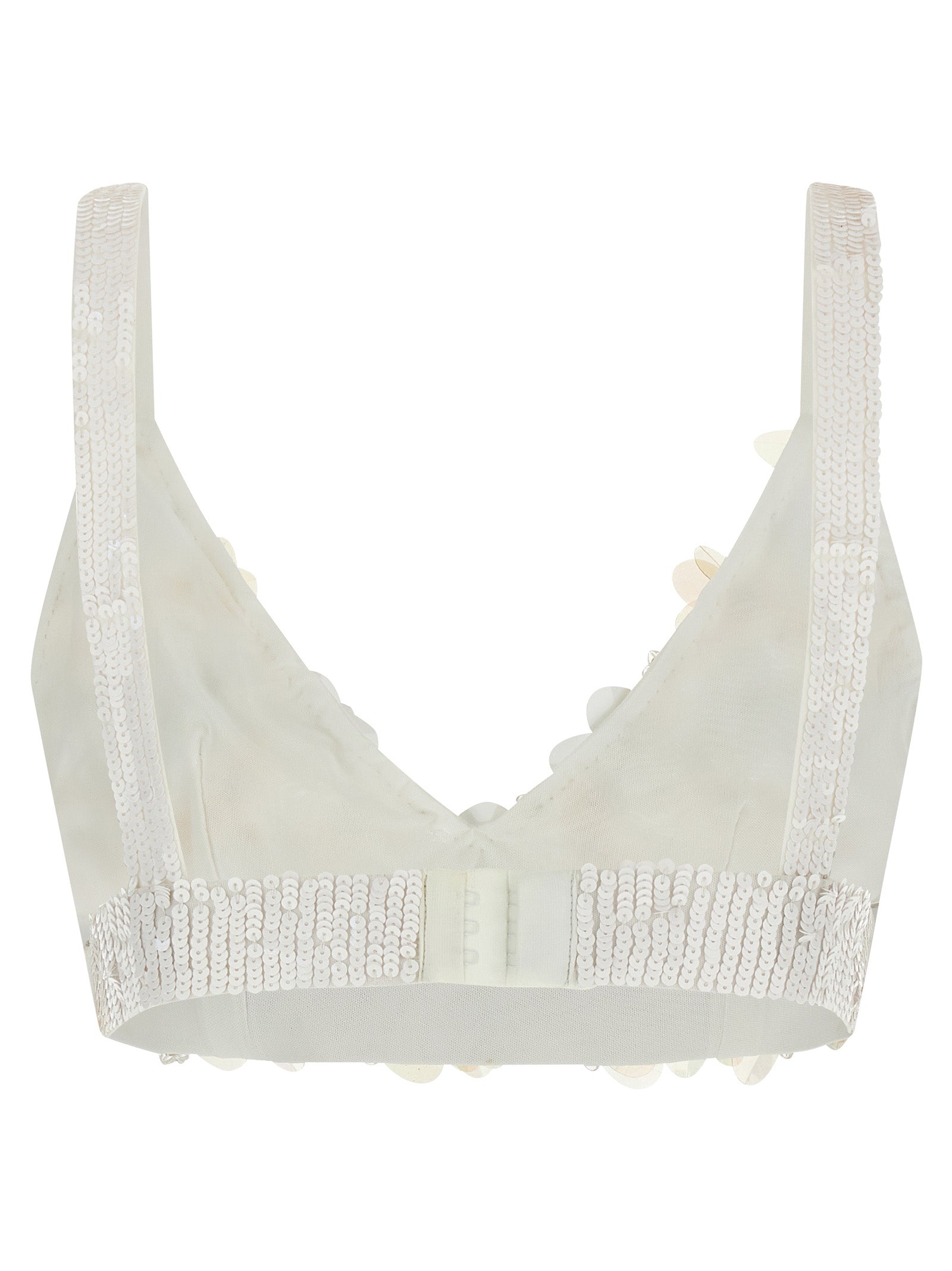 White Polyamide Tank Tops