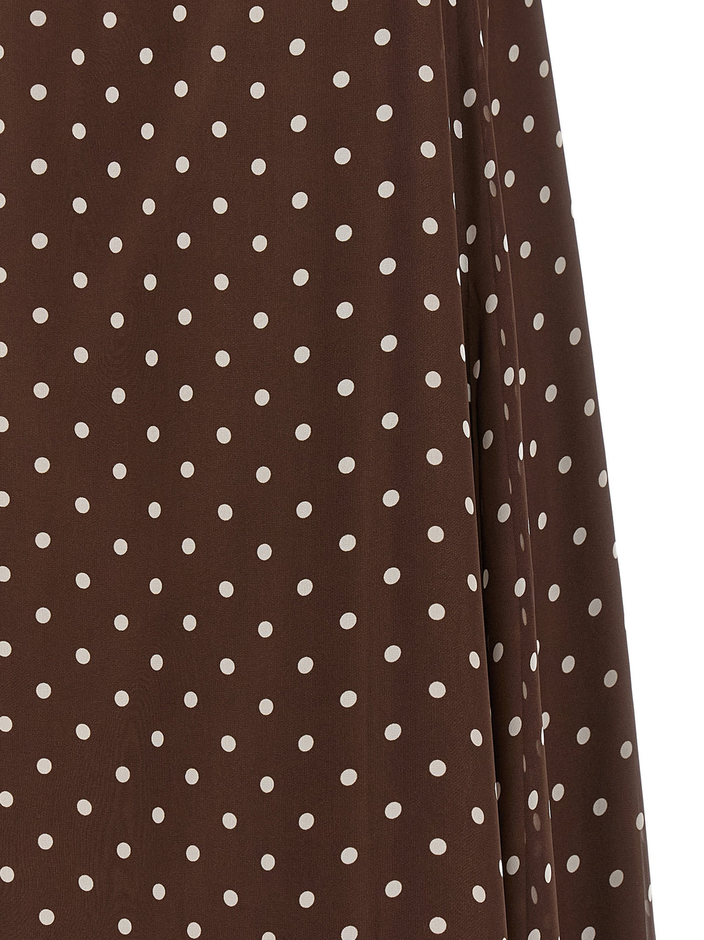 Brown Polyester Long Dress
