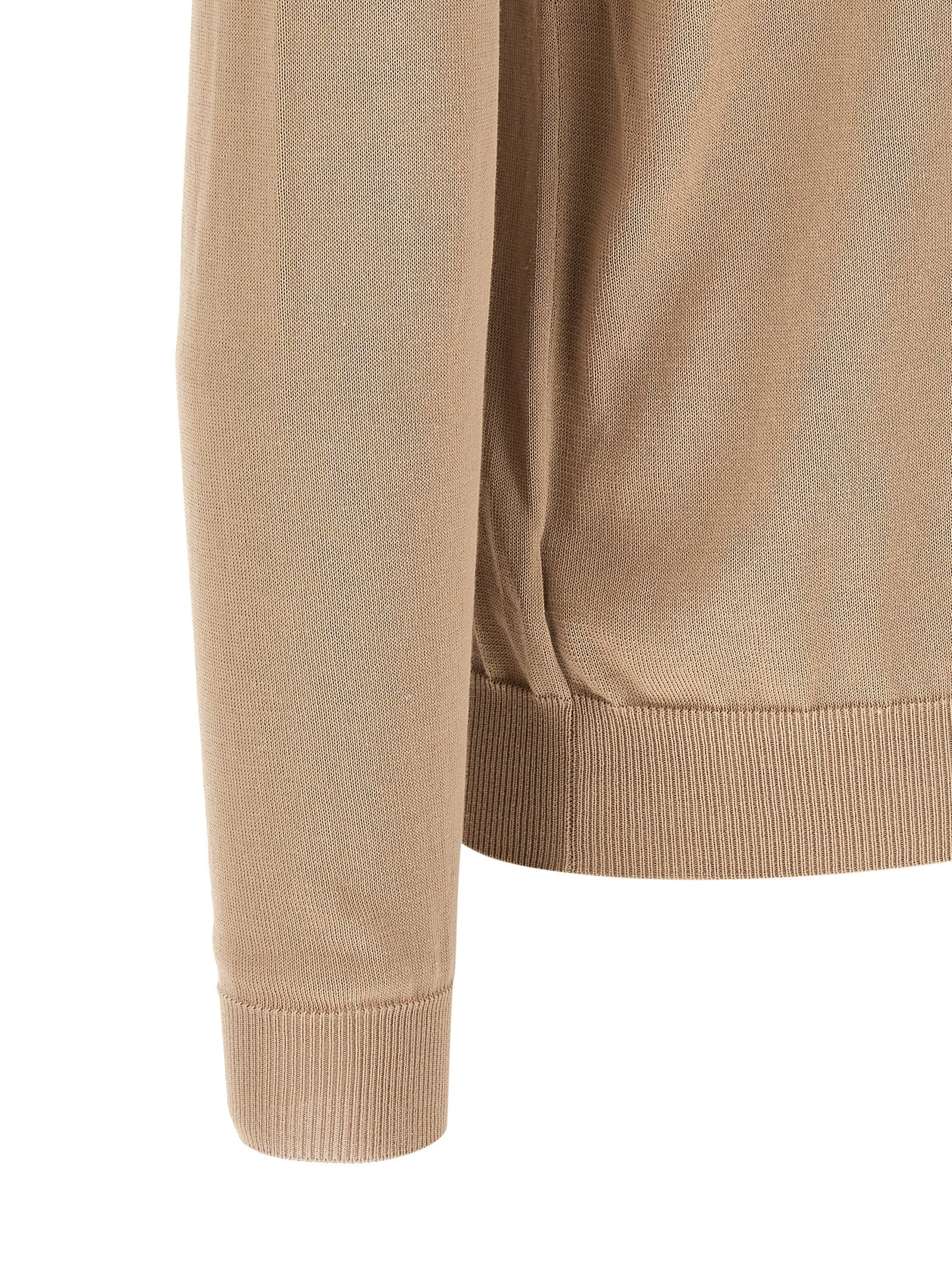 Beige Cotton Cardigan
