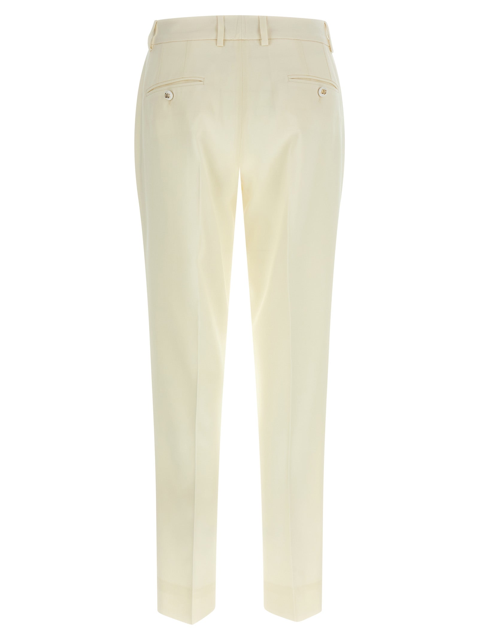 White Virgin Wool Dress Pants