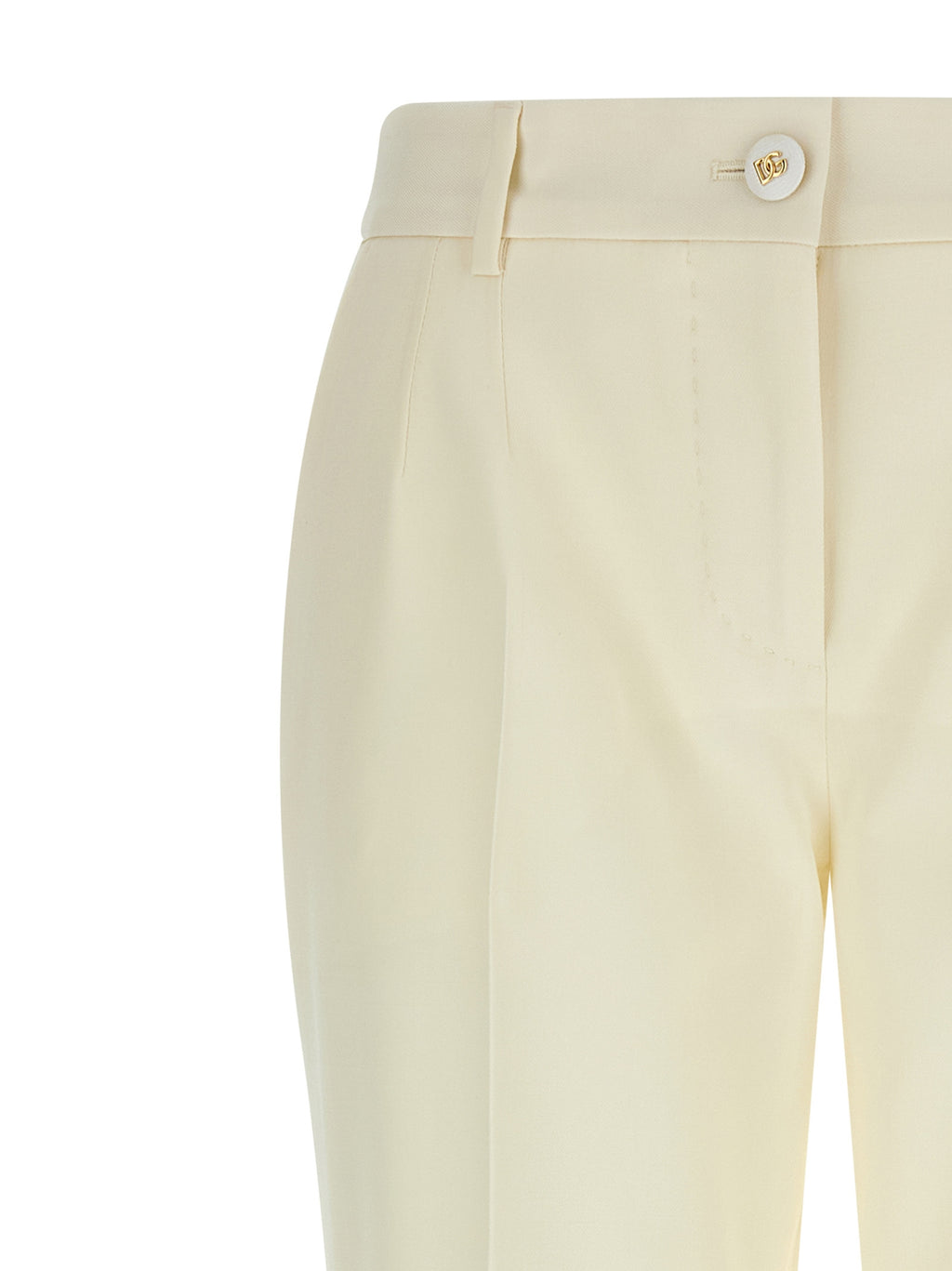 White Virgin Wool Dress Pants