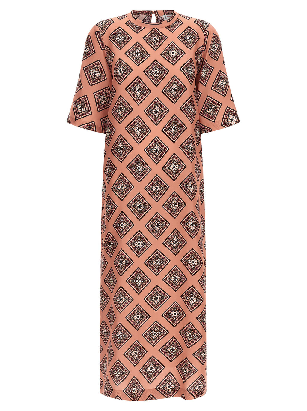 Multicolor Silk Long Dress