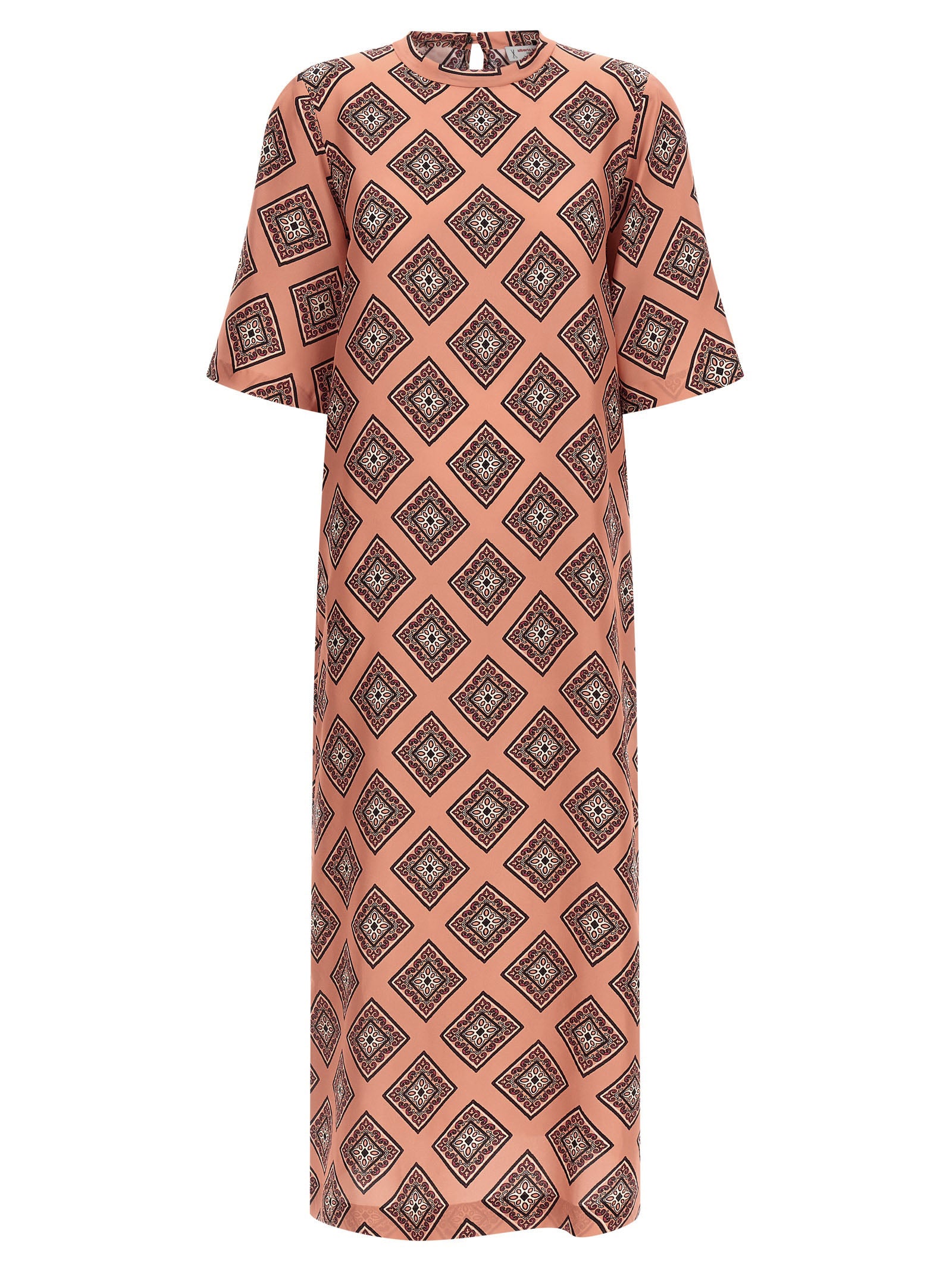 Multicolor Silk Long Dress