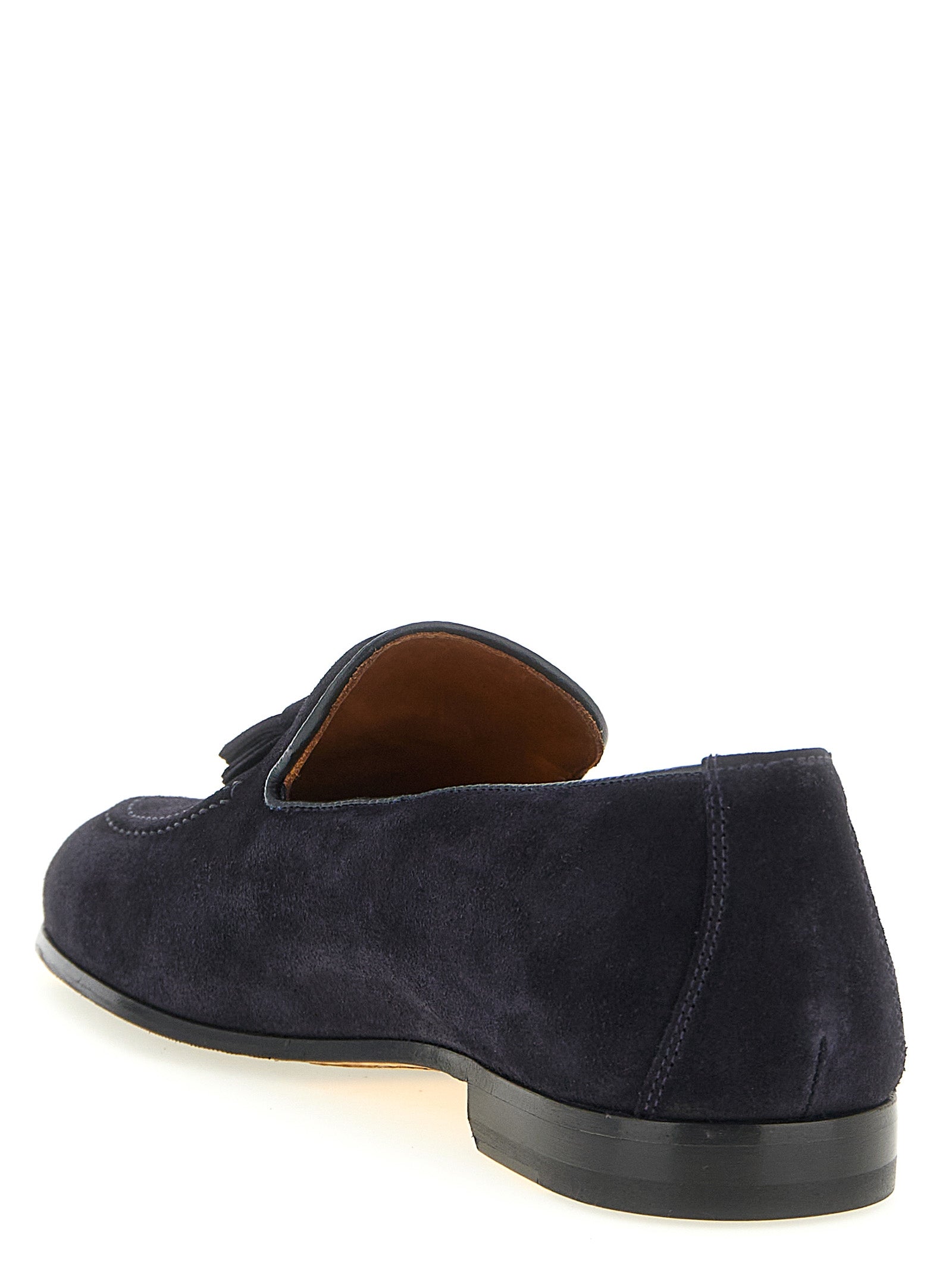 Blue Calfskin Slip-On Loafers