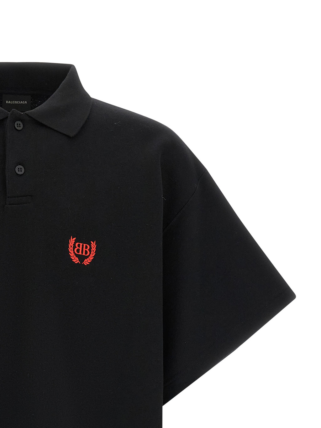 Black Cotton Polo Shirt