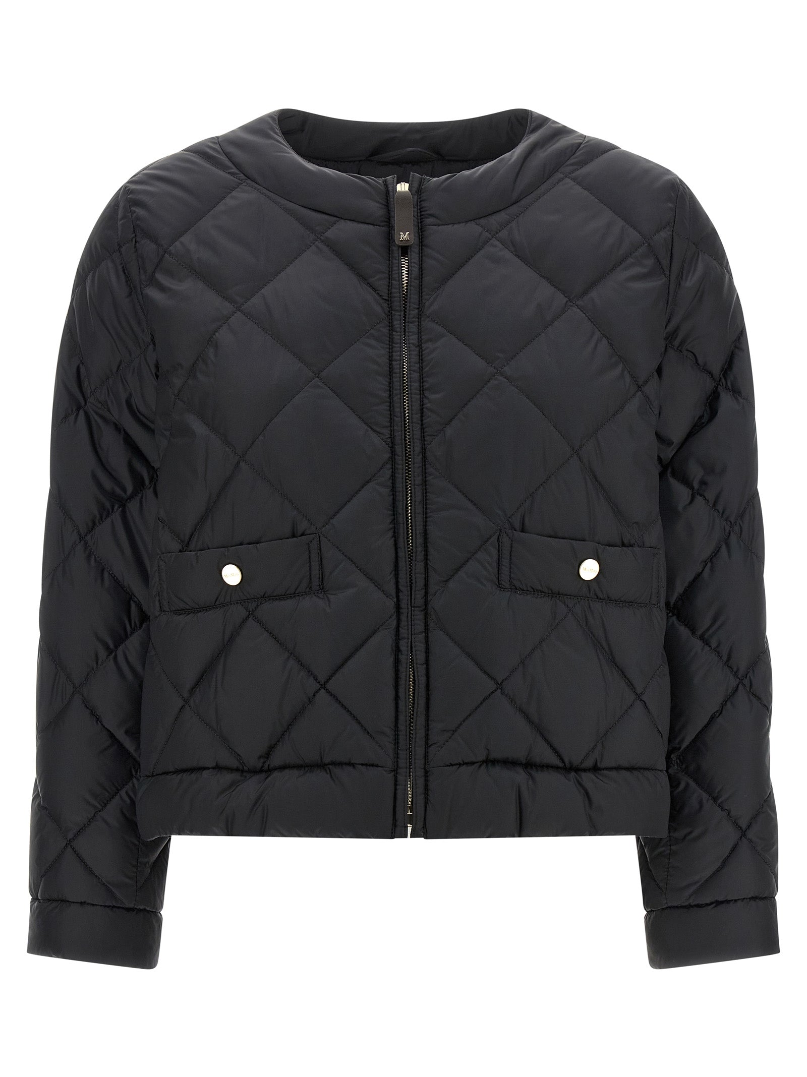 Black Polyamide Full-Length Jacket