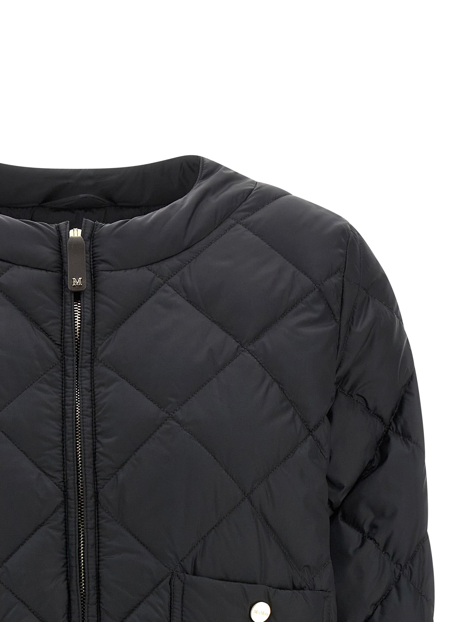 Black Polyamide Full-Length Jacket