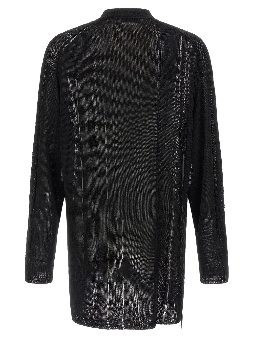 Black Linen Cardigan