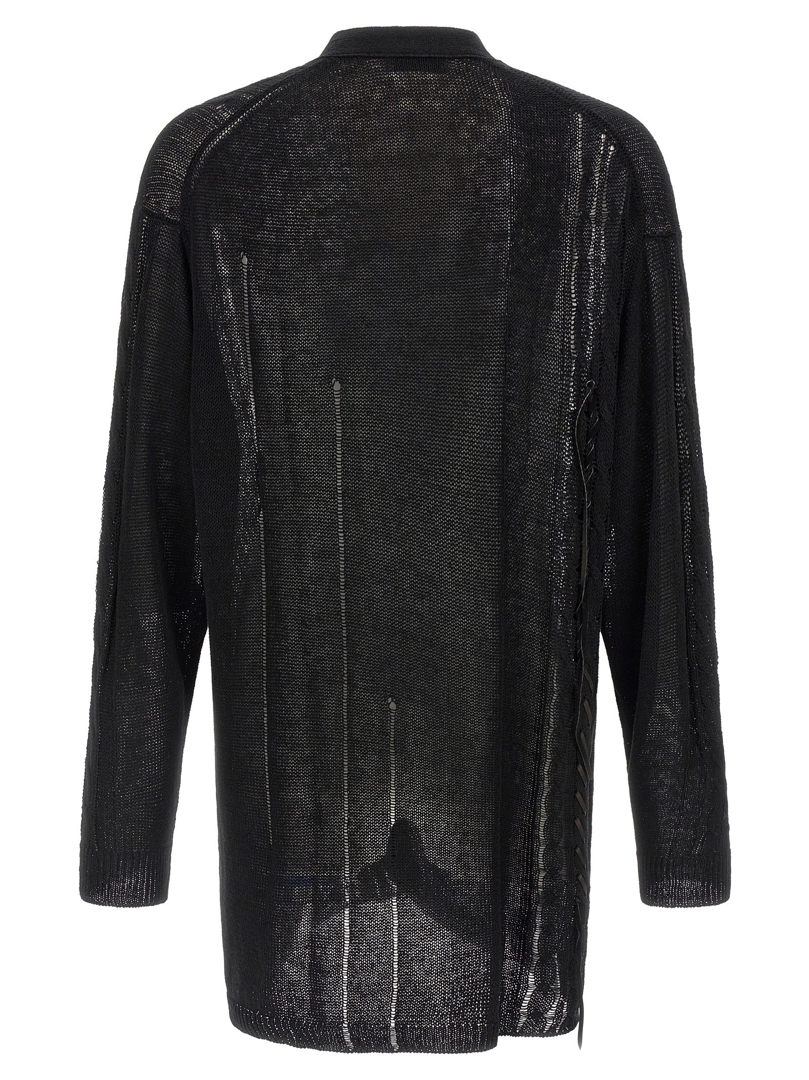 Black Linen Cardigan