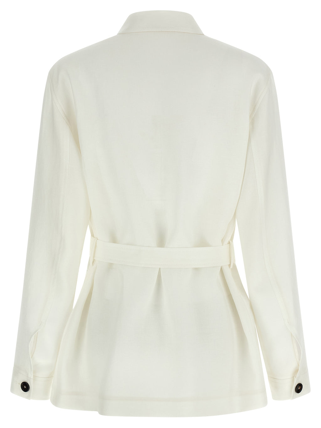 White Linen Shell Jacket