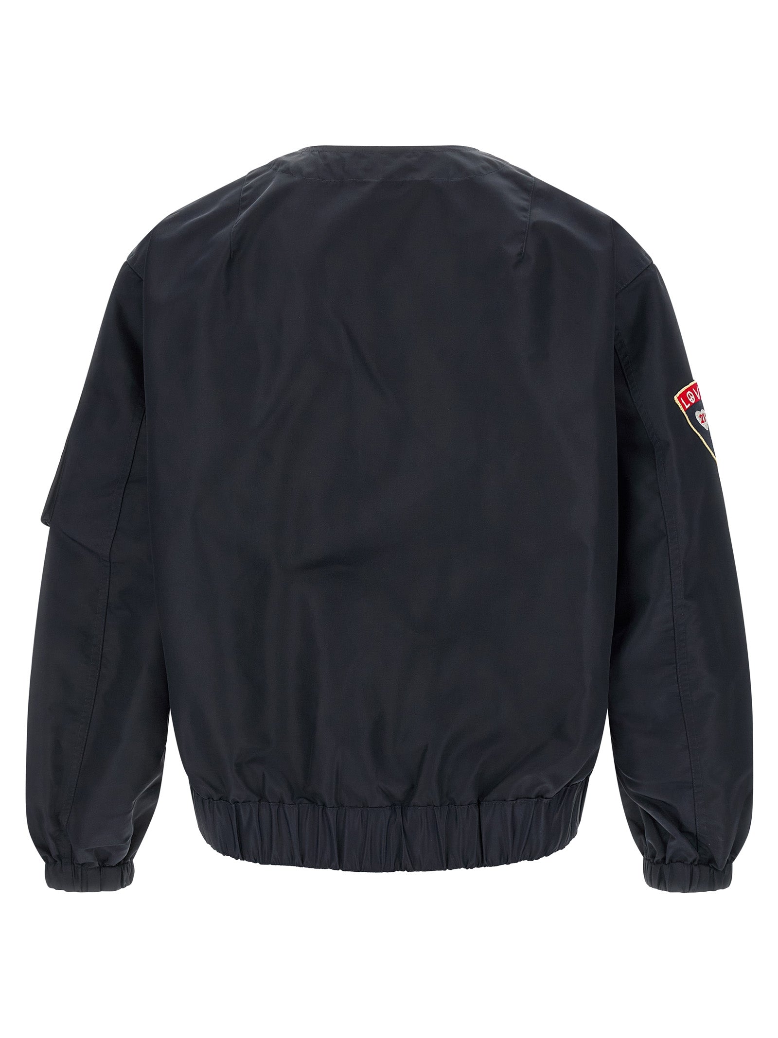Blue Nylon Bomber