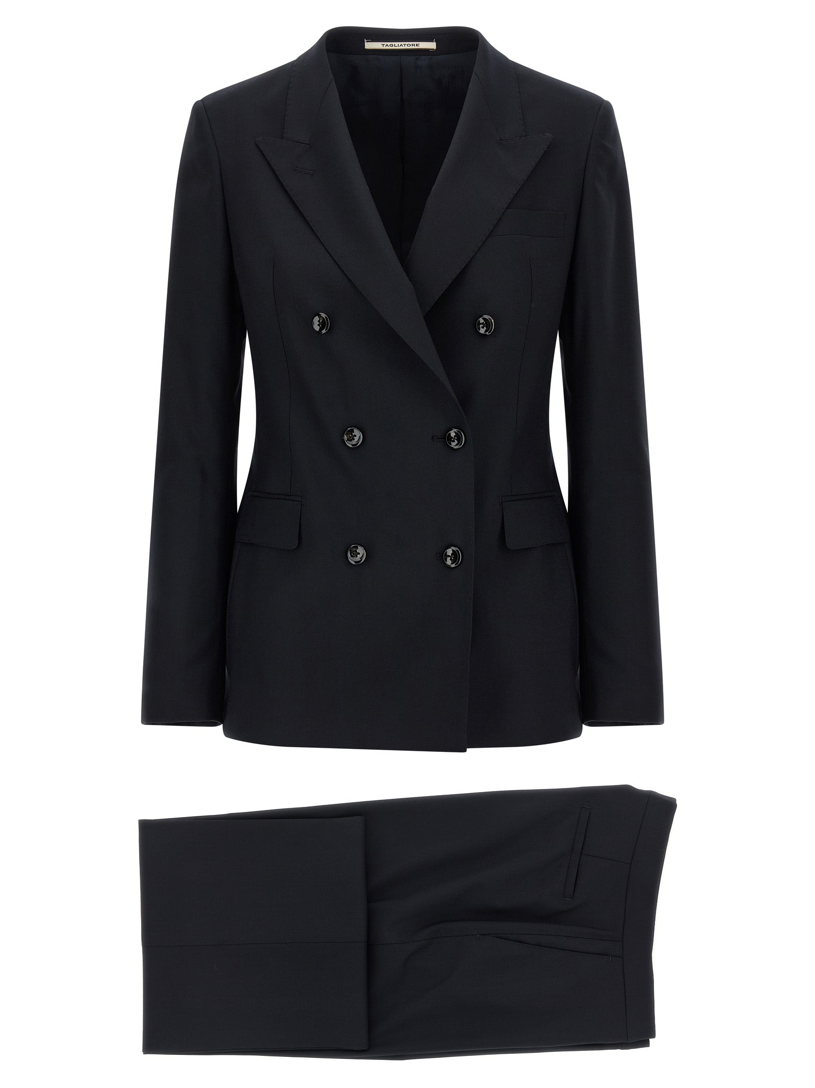 Blue Virgin Wool Two-Piece Suit