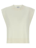 White Cashmere Sleeveless Jacket