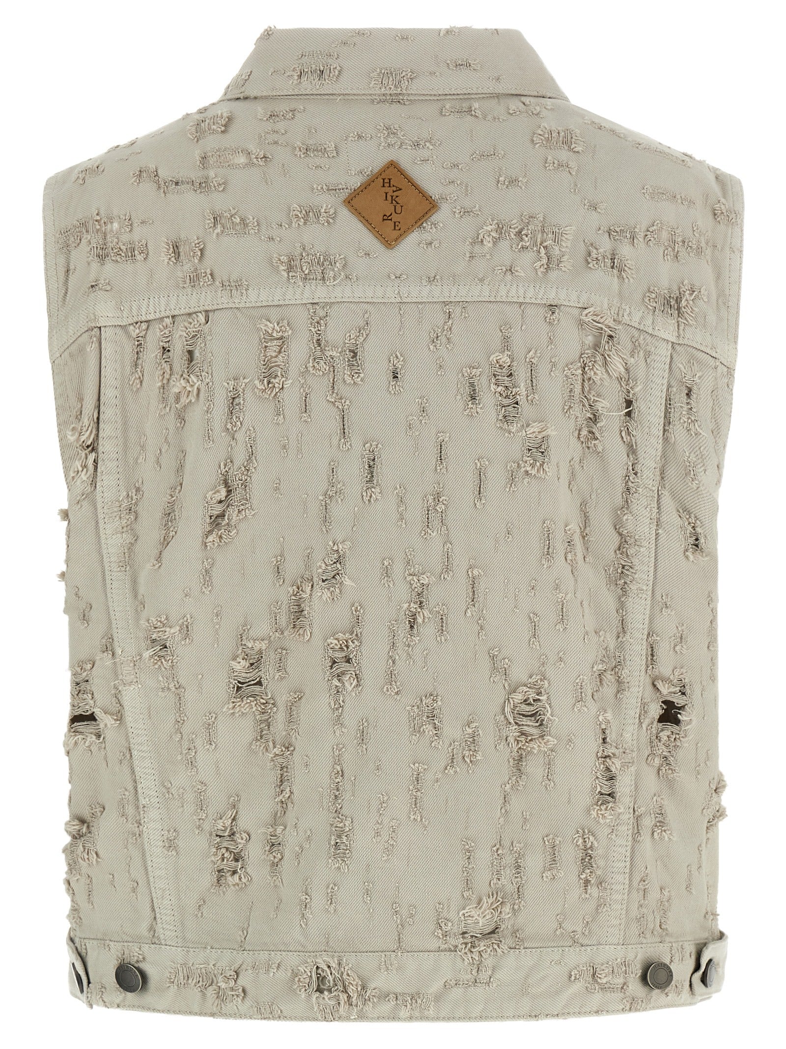 Gray Cotton Sleeveless Jacket