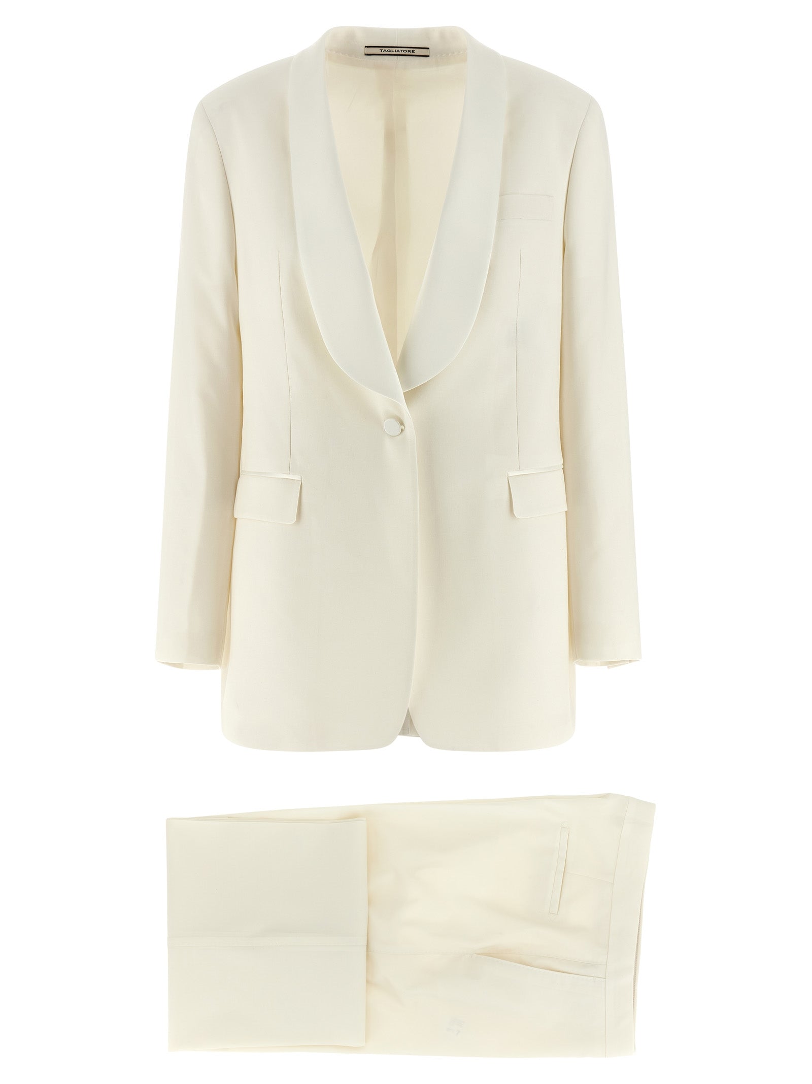 White Virgin Wool Two-Piece Suit