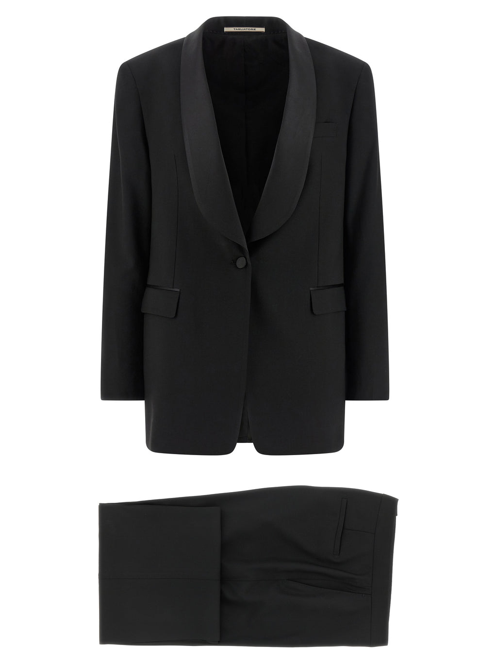 Black Virgin Wool Two-Piece Suit