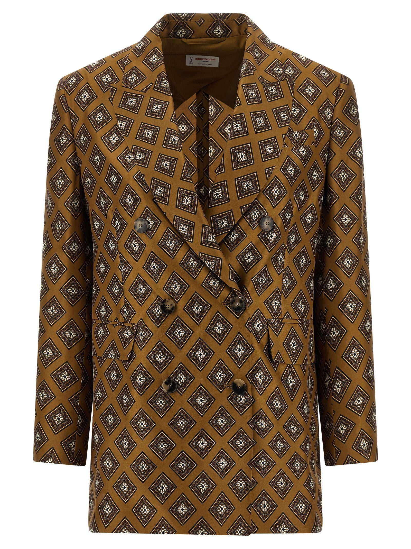 Brown Silk Blazer