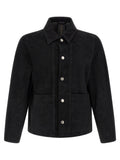 Black Suede Leather Leather Jacket