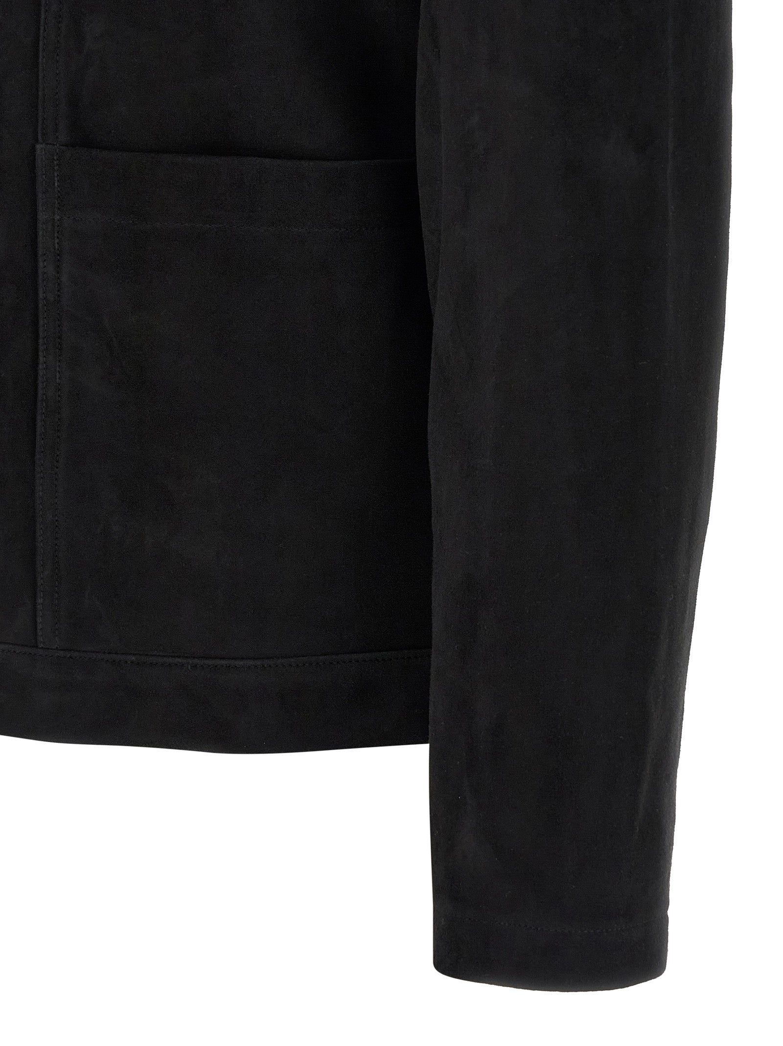 Black Suede Leather Leather Jacket