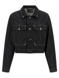 Black Cotton Denim Jacket