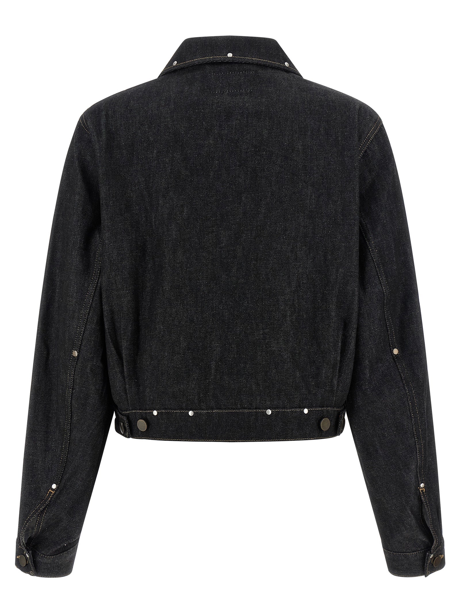 Black Cotton Denim Jacket