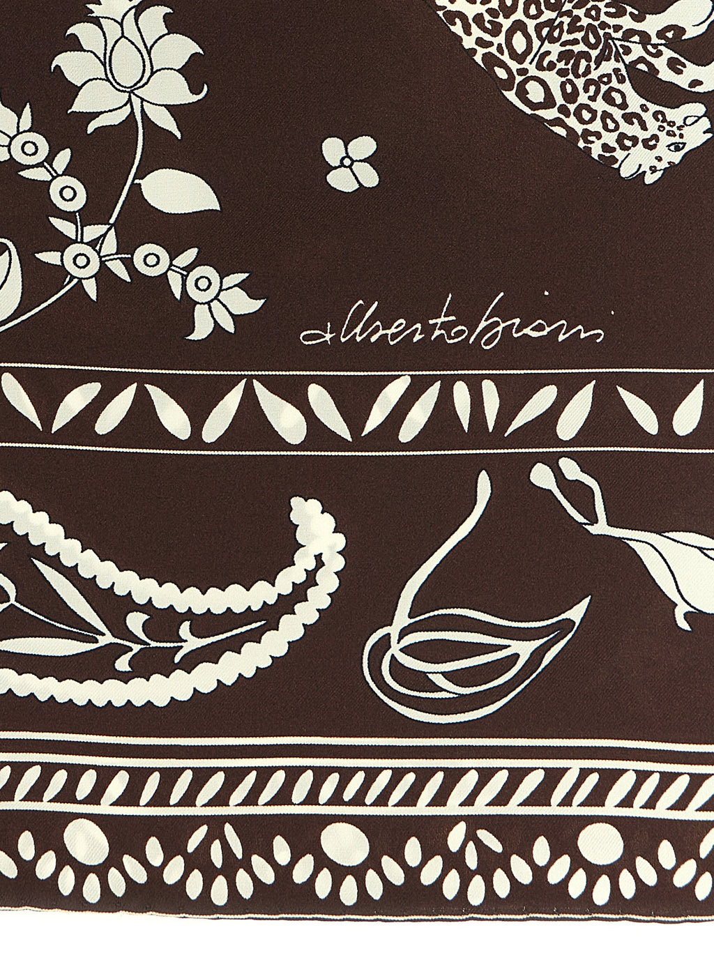 Brown Silk Foulard